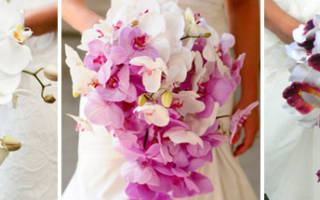 Свадебный букет из орхидей и роз